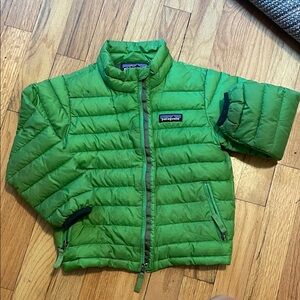 Patagonia Kids Vibrant Green Puffer Coat